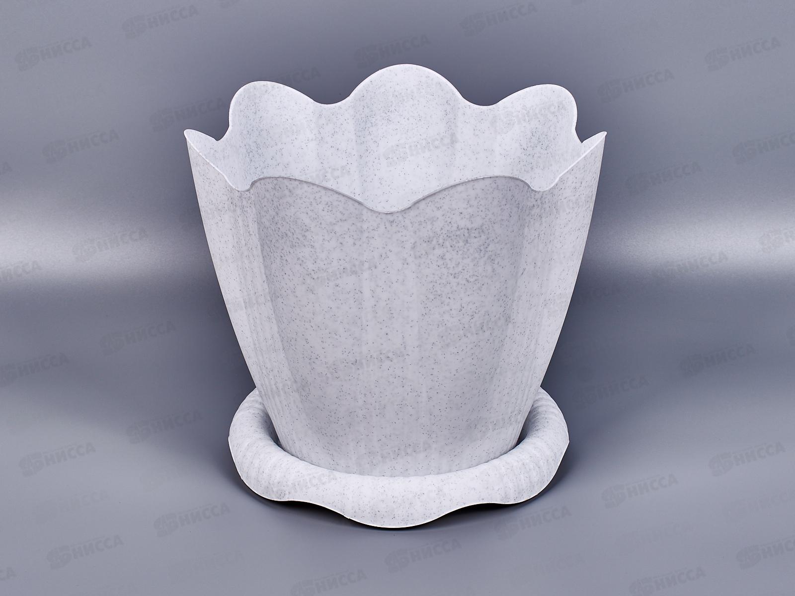 Горшок Эдельвейс-3,0л 20см Мраморный   С192М*25