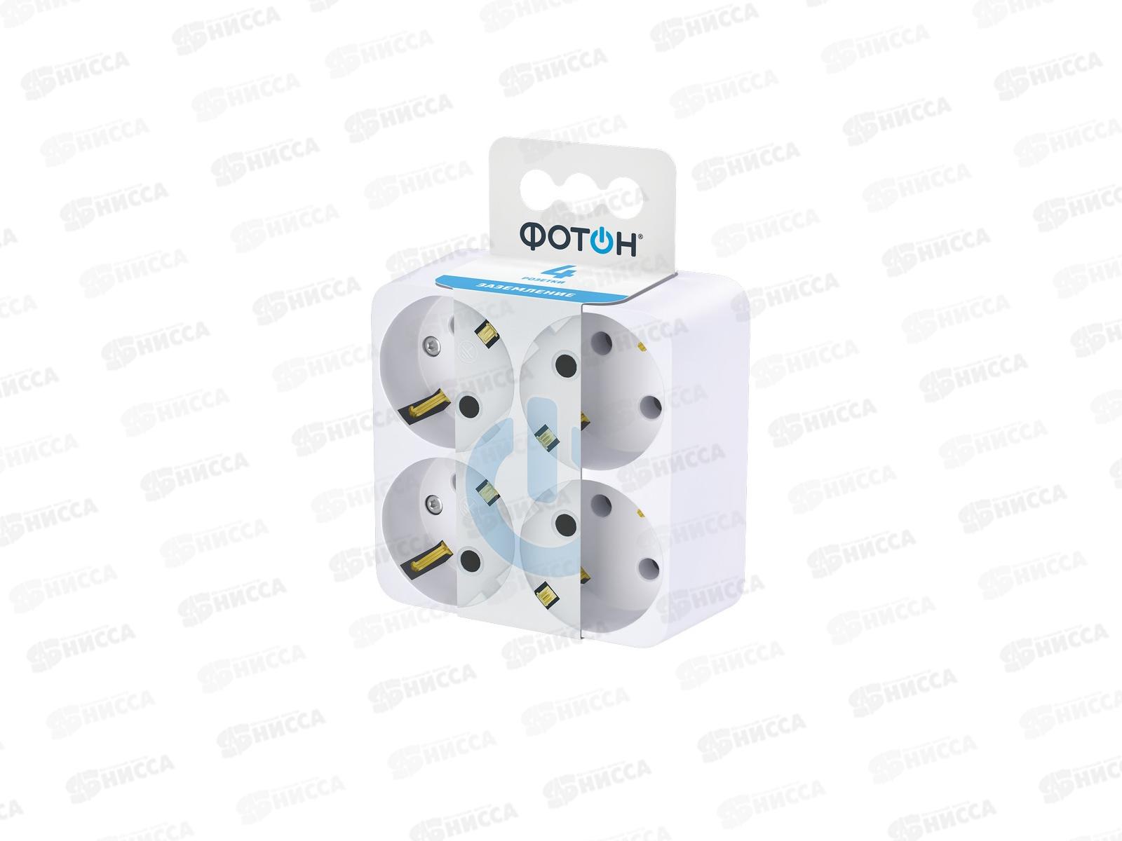 Четверник ФОТОН с заземлением, AM16-4E, 16А   *12/72