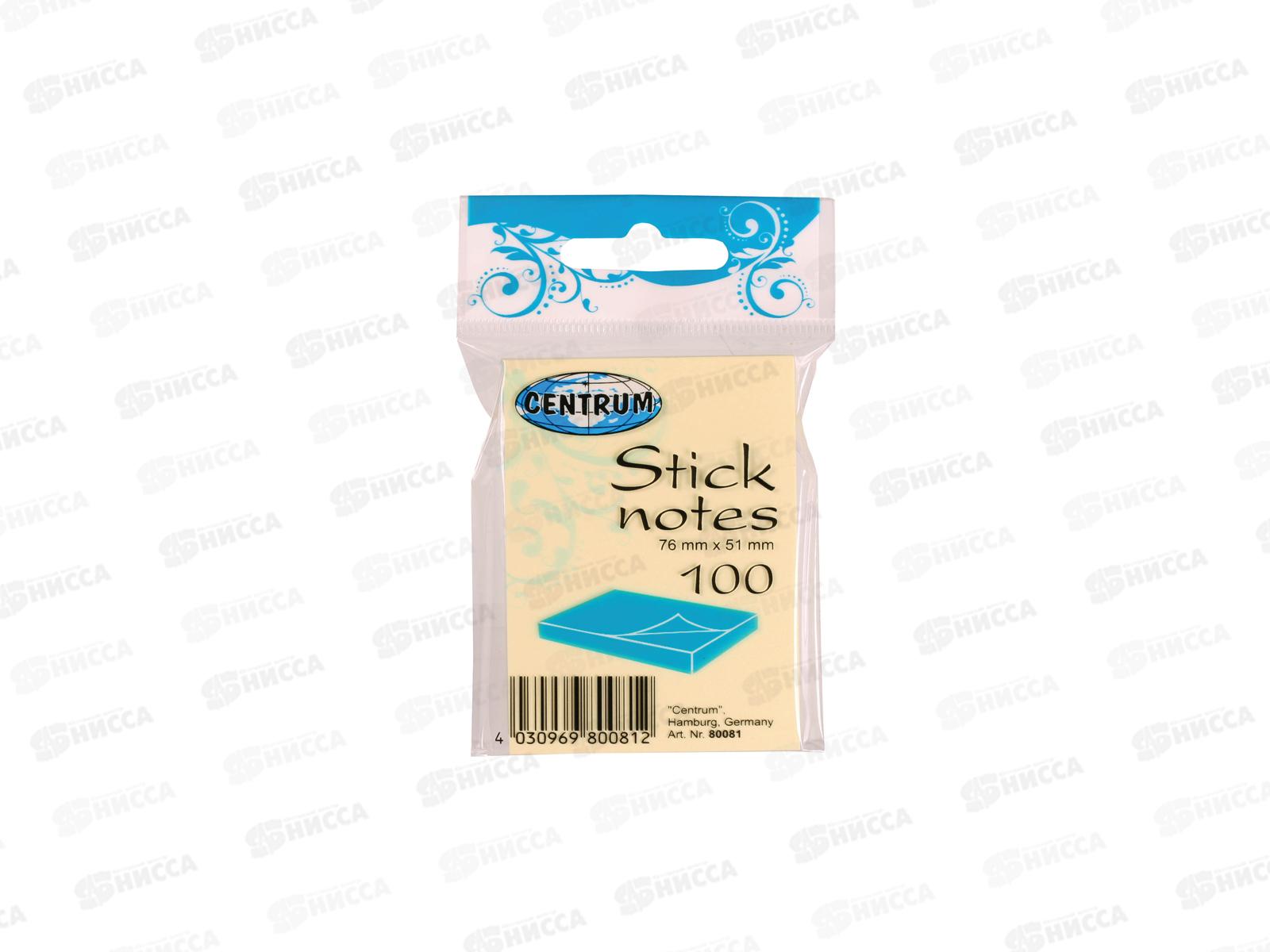 Блок липкий CENTRUM 51*76мм 100л., 80081 *50
