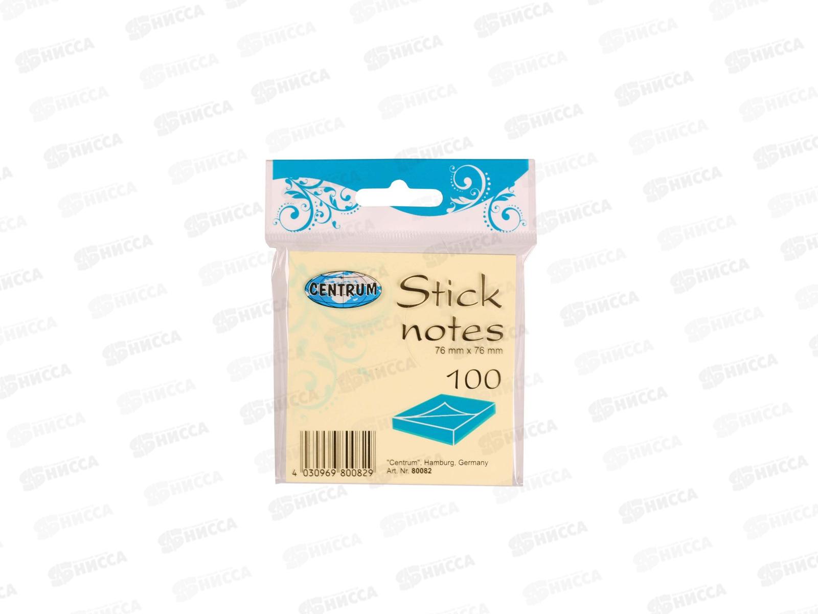 Блок липкий CENTRUM 75*75мм 100л., 80082 *25