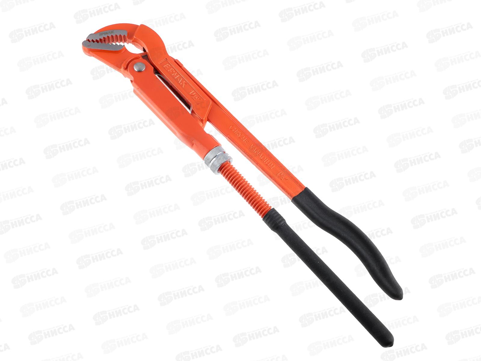 Ключ трубный рычажный изогнутые губы размер 1 1/2&quot  ЕРМАК 655-018  г