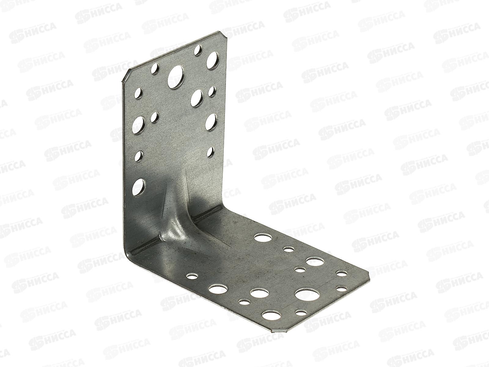 Уголок крепёжный 90*90*65*2.0 усиленный ГОЦ(горячее оцинкование) *25