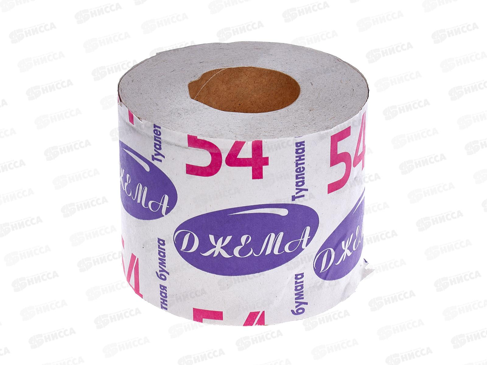 Бумага туалетная ДЖЕМА 54 серая с гильзой *48