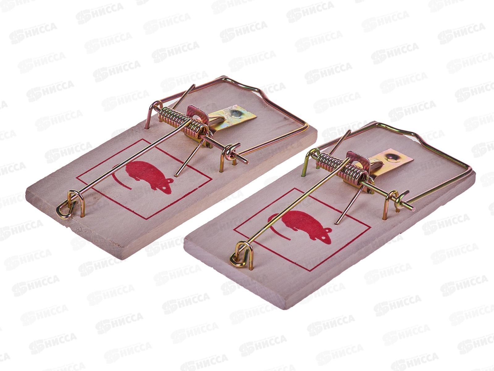 Мышеловка деревянная 2шт (006075)  Ж *300