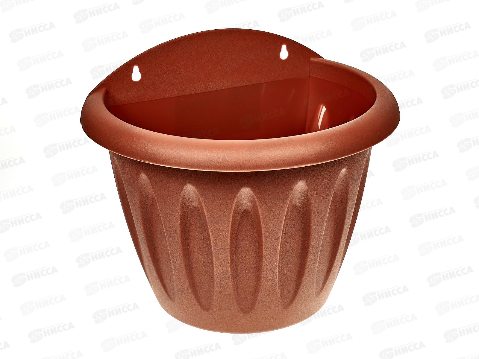 Кашпо настенное Фелиция терракотовый  d24см С122Т *32