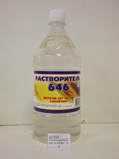 Растворитель 646 1литр НТВК *12
