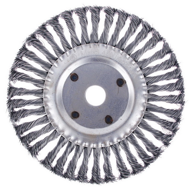 Щетка металлическая  для Угловой Шлифовальной Машины 200мм/22мм, крученая, дисковая ЕРМАК  г 656-053