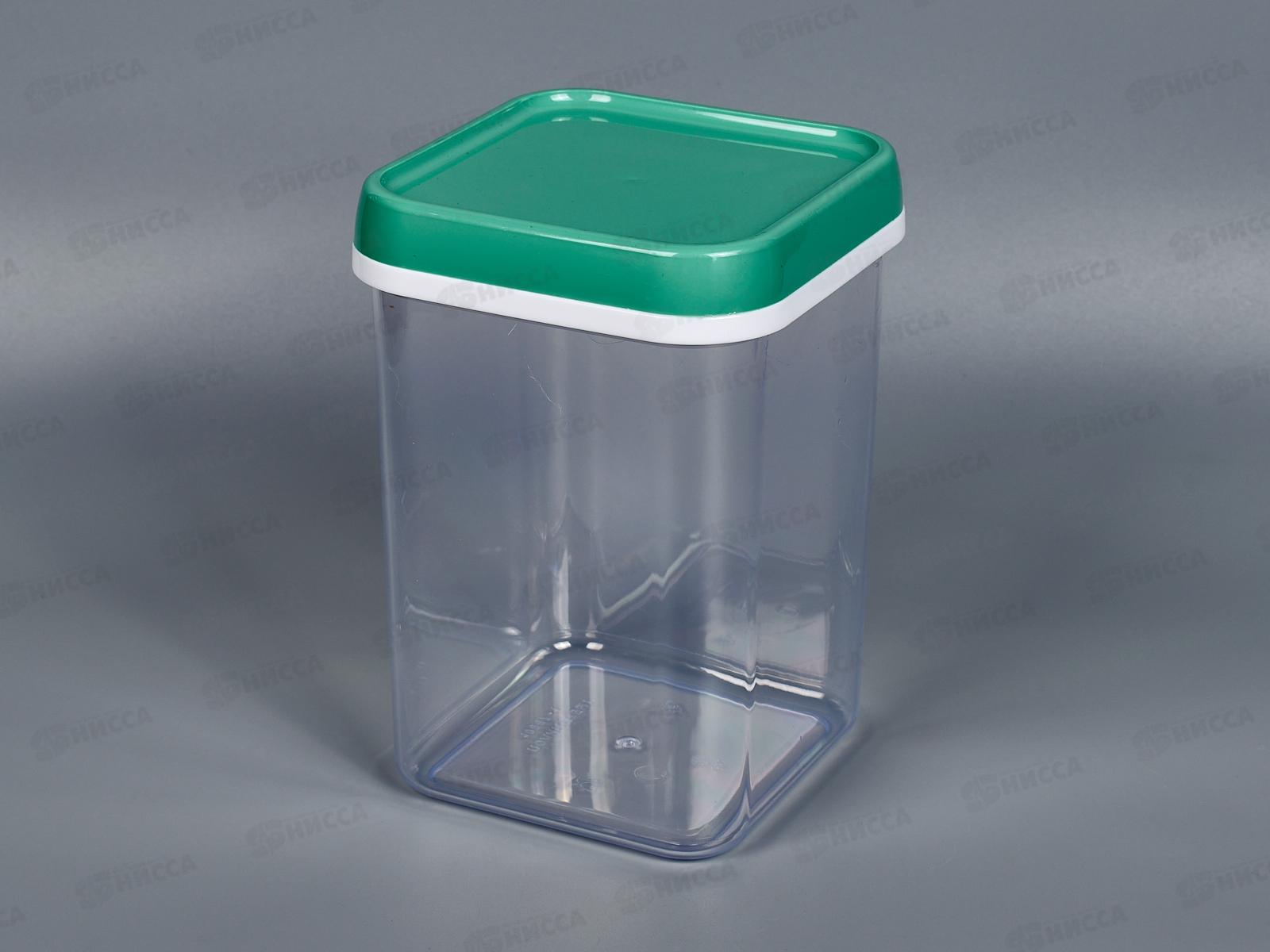 Банка 1,2л для сыпучих продуктов квадратная С267 *30