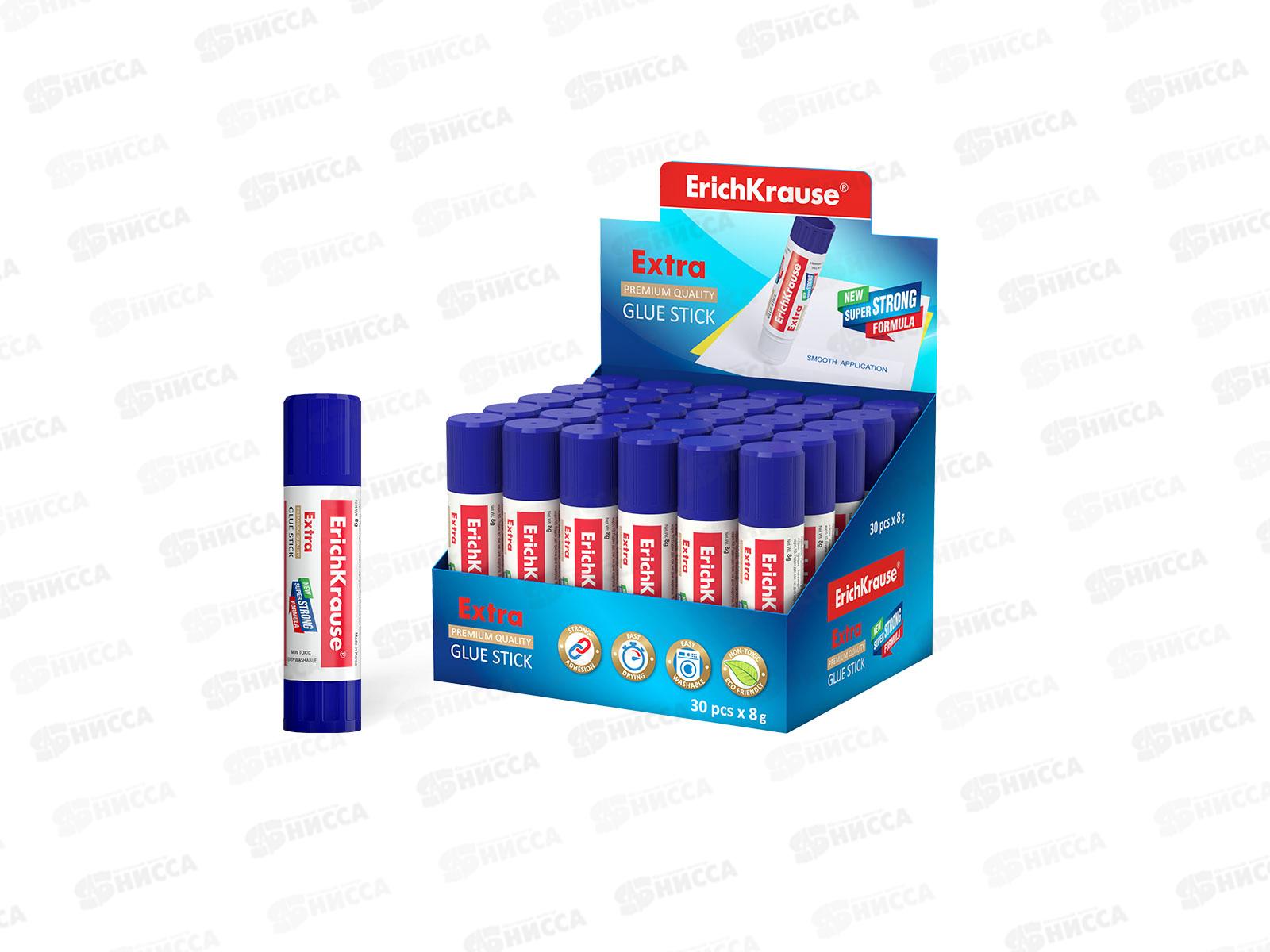 Клей карандаш ERICH KRAUSE  8г Extra, 4433 *30/1080