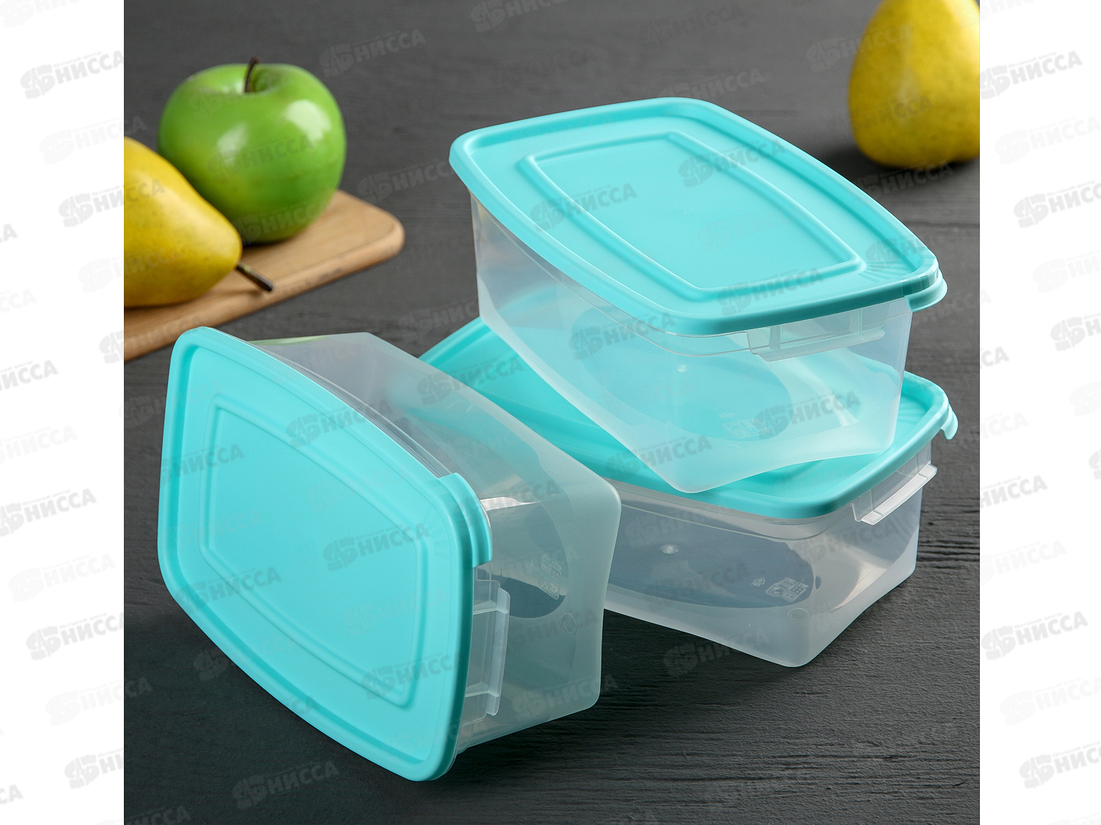 Набор контейнеров СВЧ 1,0л 3шт Каскад С57001 *20