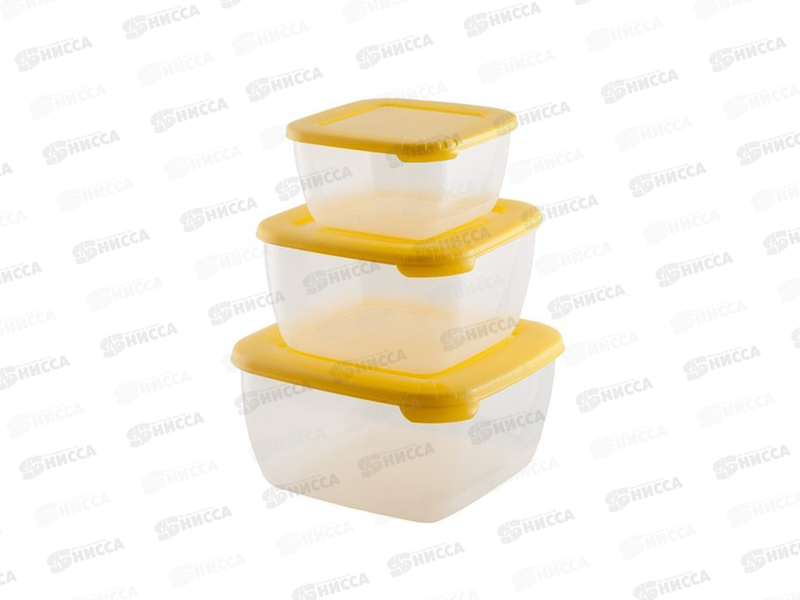 Набор контейнеров СВЧ квадратных Лайт 3шт С545 *32