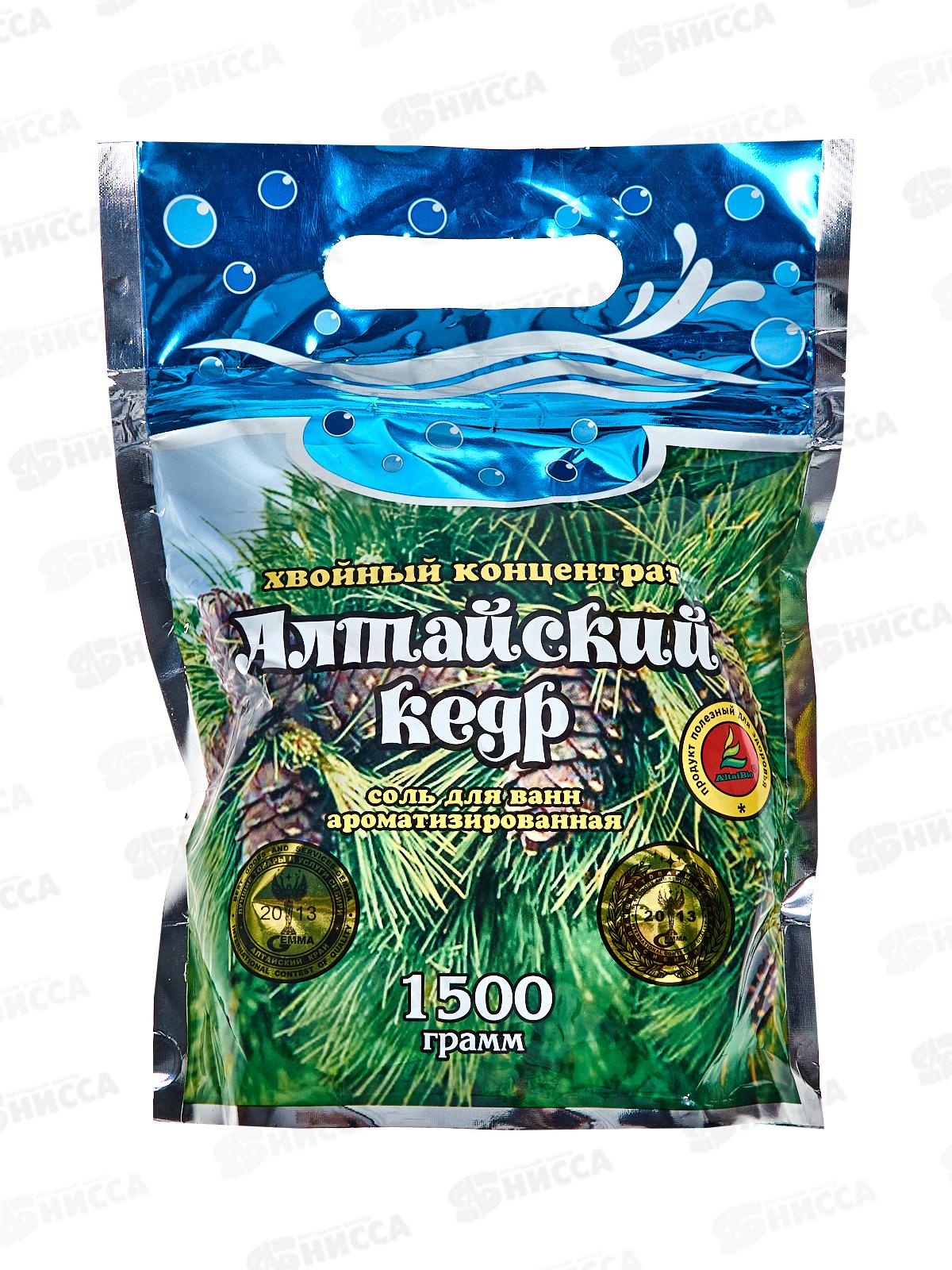 Соль для ванн 1500г Хвойный концентрат в мягкой упаковке * 14 Б