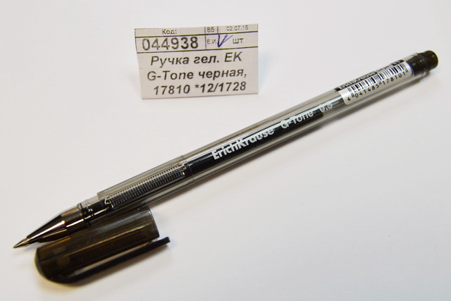 Ручка гелевая EK G-Tone черная, 17810 *12/1728