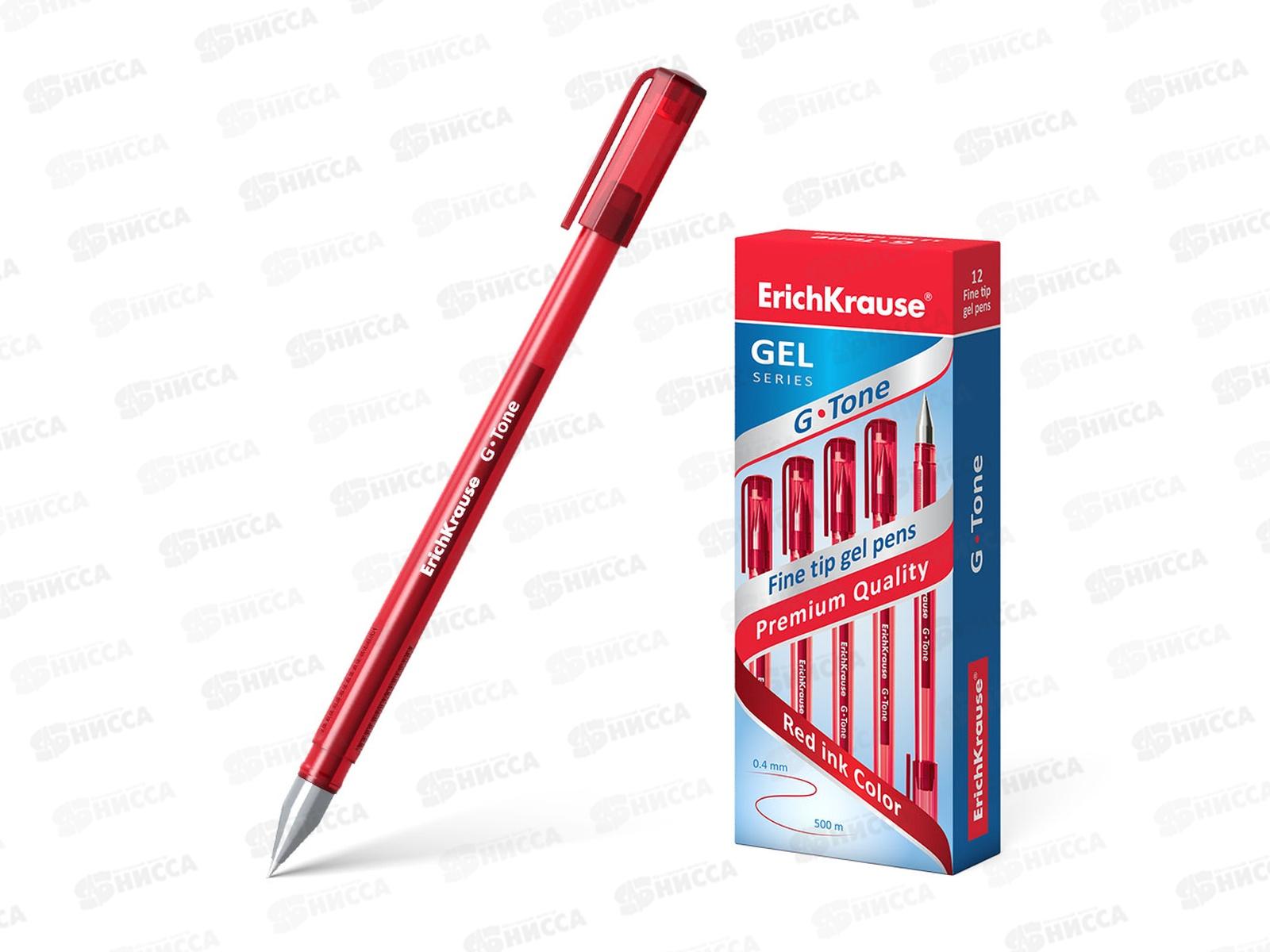 Ручка гелевая EK G-Tone красная, 17811 *12/1728