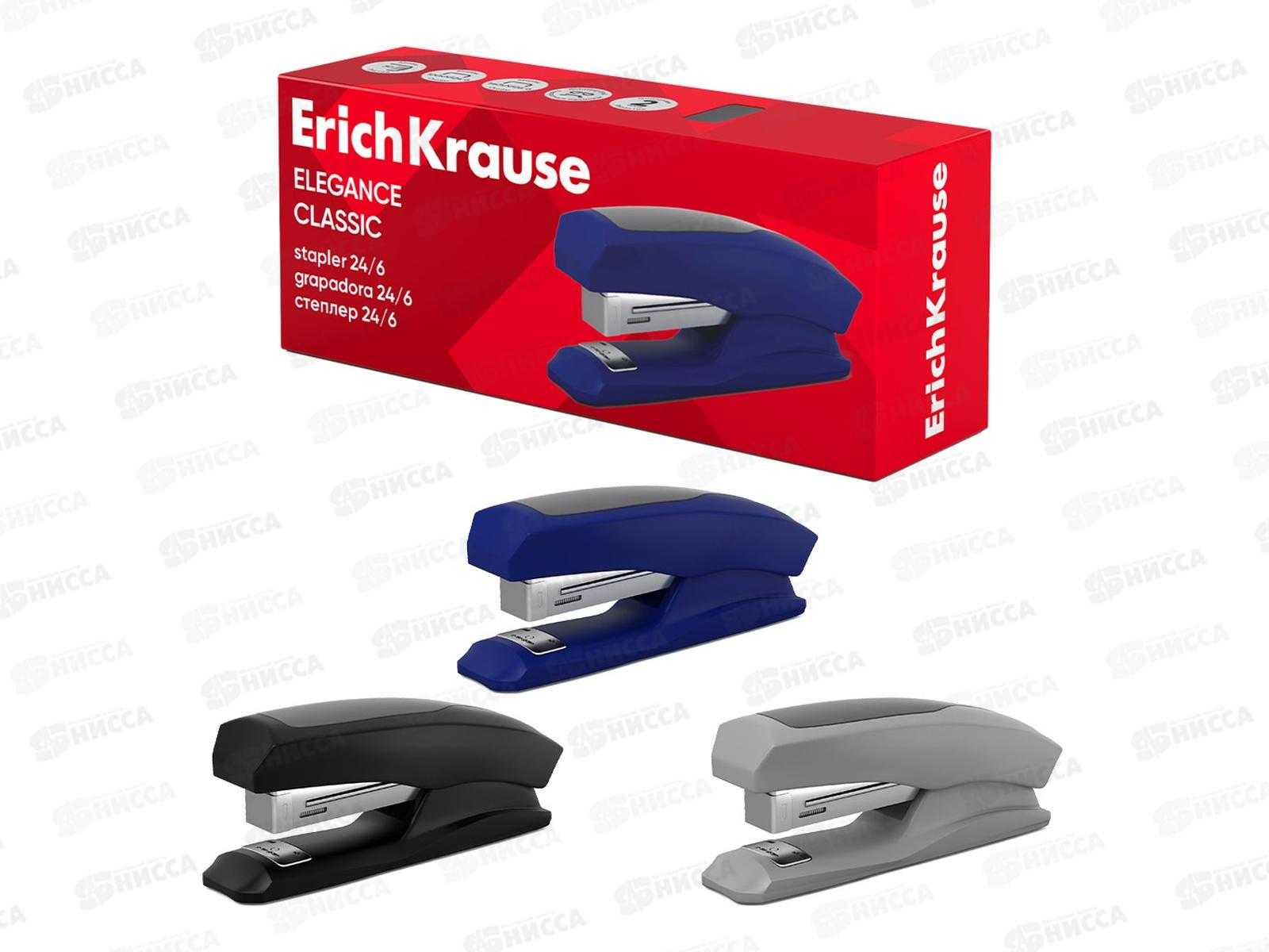 Степлер №24 EK 2244 Elegance Half-strip, до 20л, асс. *12/72