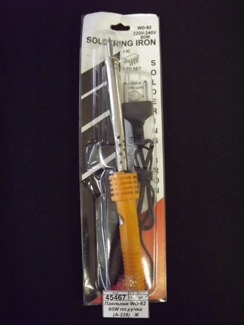 Паяльник WD-62 60W деревянная ручка (027827)   Ж