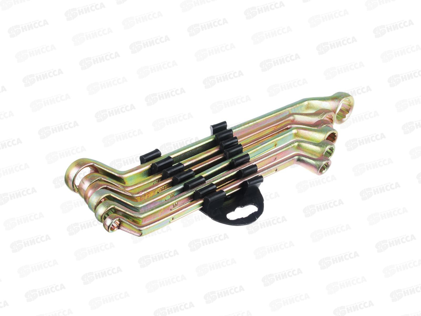 Набор ключей накидных 06 предметов пластик (желтый цинк) 8*10-17*19мм  г