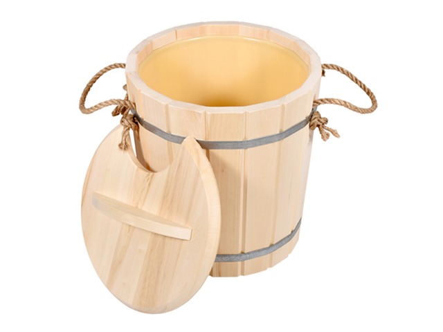 Запарник 12 литров с пластиковой вставкой с крышкой &quotБанные штучки&quot  *1