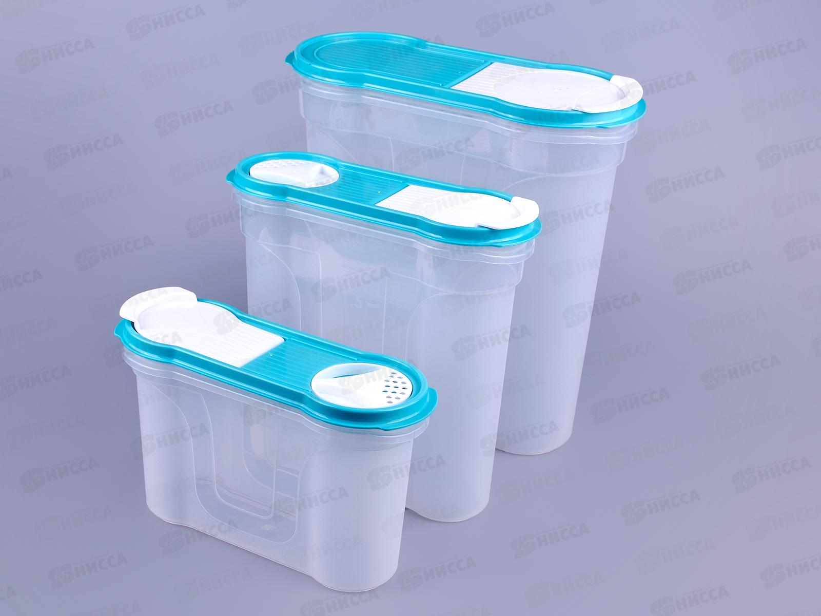 Банки 3шт 1,3+2,2л+4,0л для сыпучих продуктов "СТАЙЛ" 64603С *8