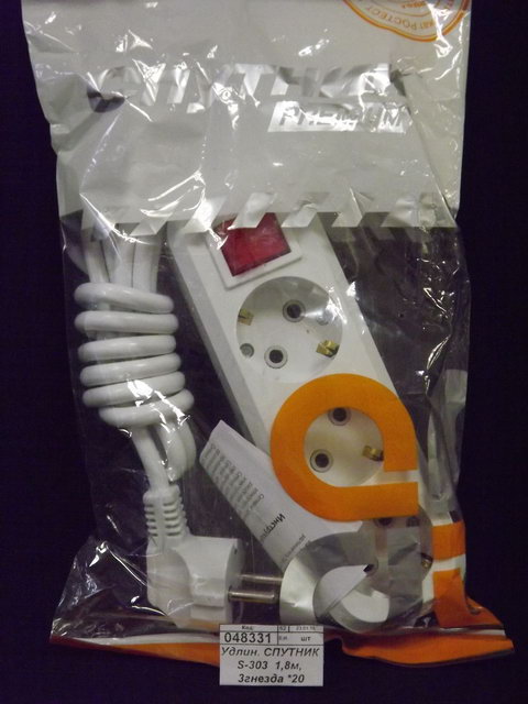 Удлинитель  СПУТНИК S-303  1,8м, 3гнезда *20