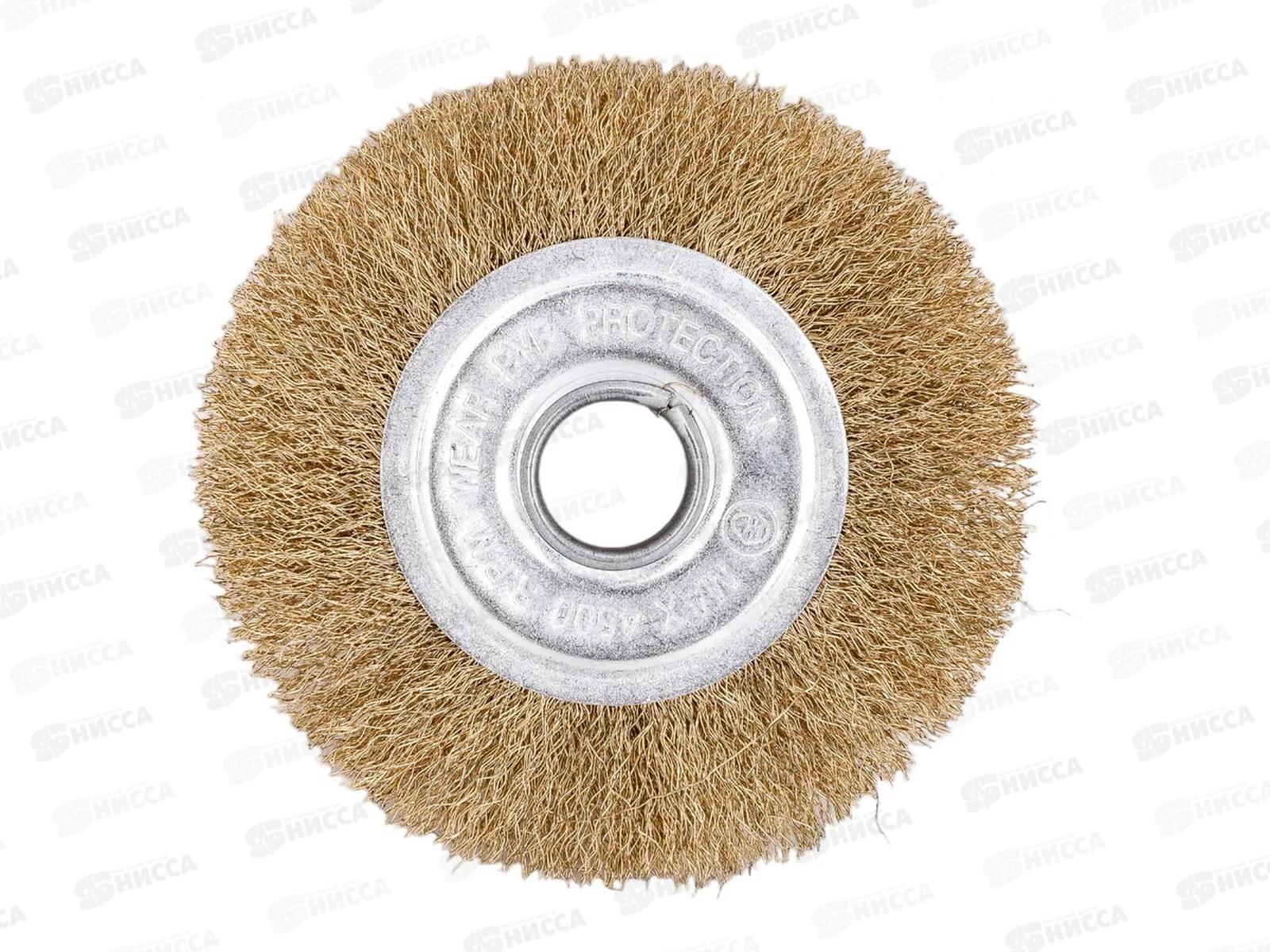Щетка металлическая для Угловой Шлифовальной Машины 125мм/22мм плоская ЕРМАК 656-055   г