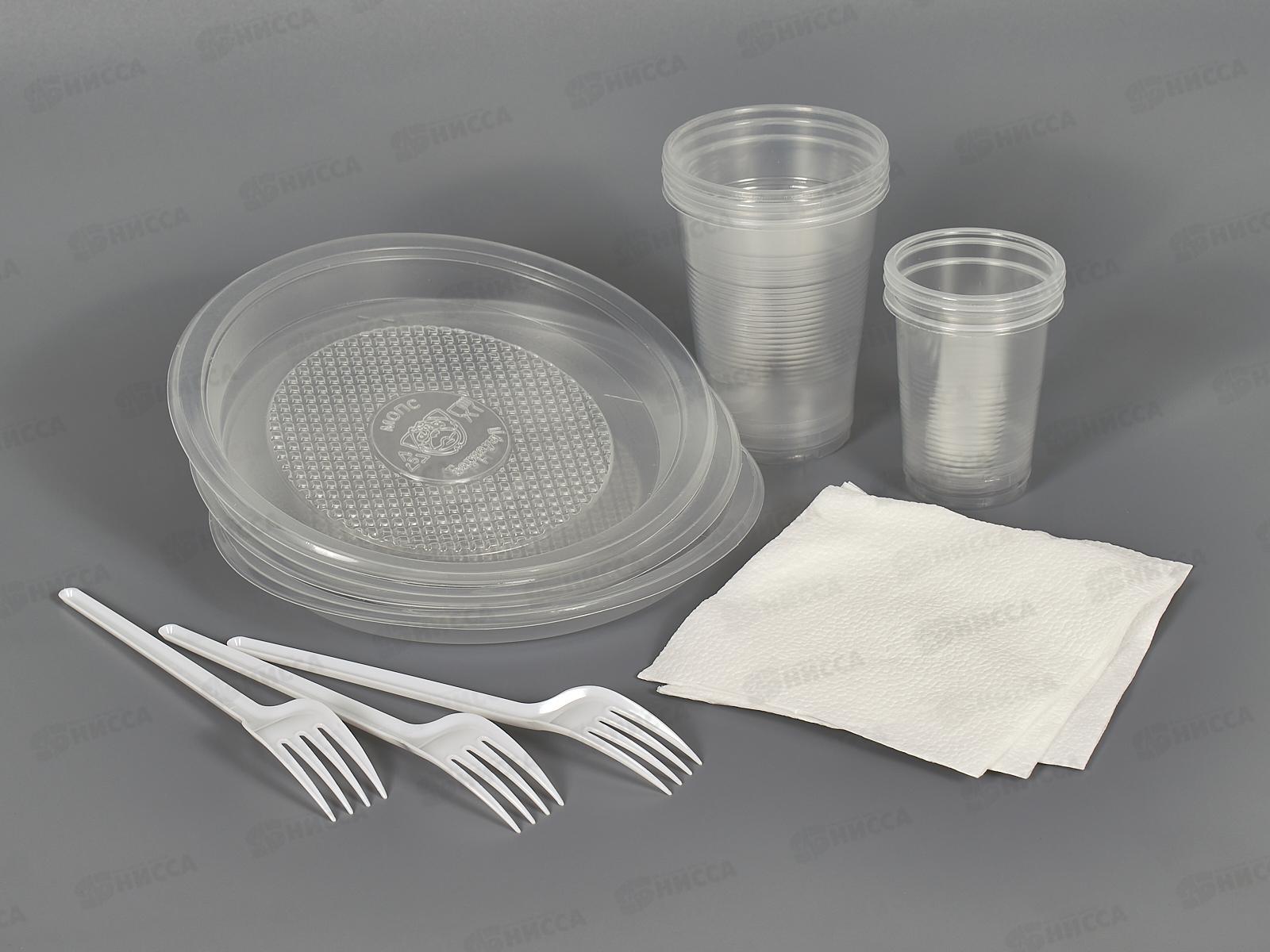 Набор одноразовой посуды для пикника (3 персоны) *1/80