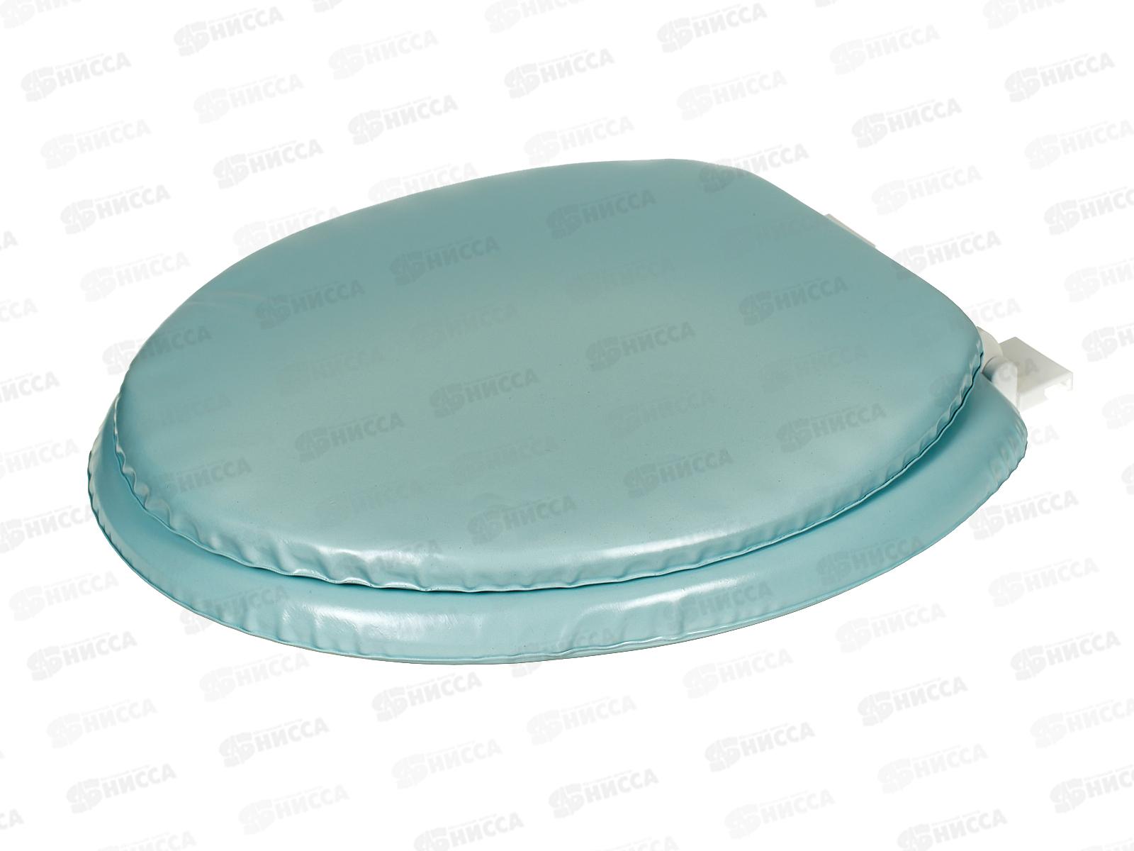 Сиденье на унитаз мягкое голубого цвета *17