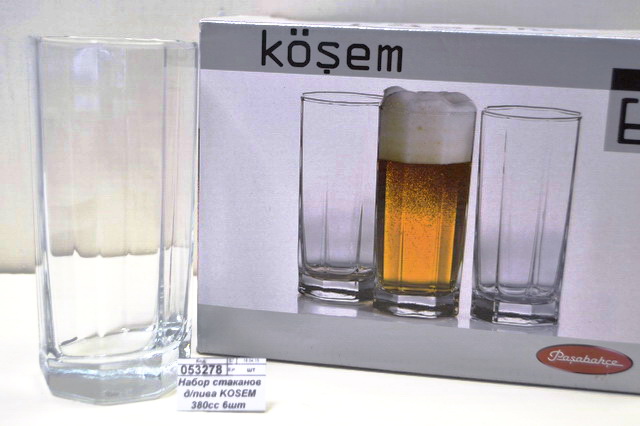 Набор стаканов для пива KOSEM 380cc 6штук  42082  *8