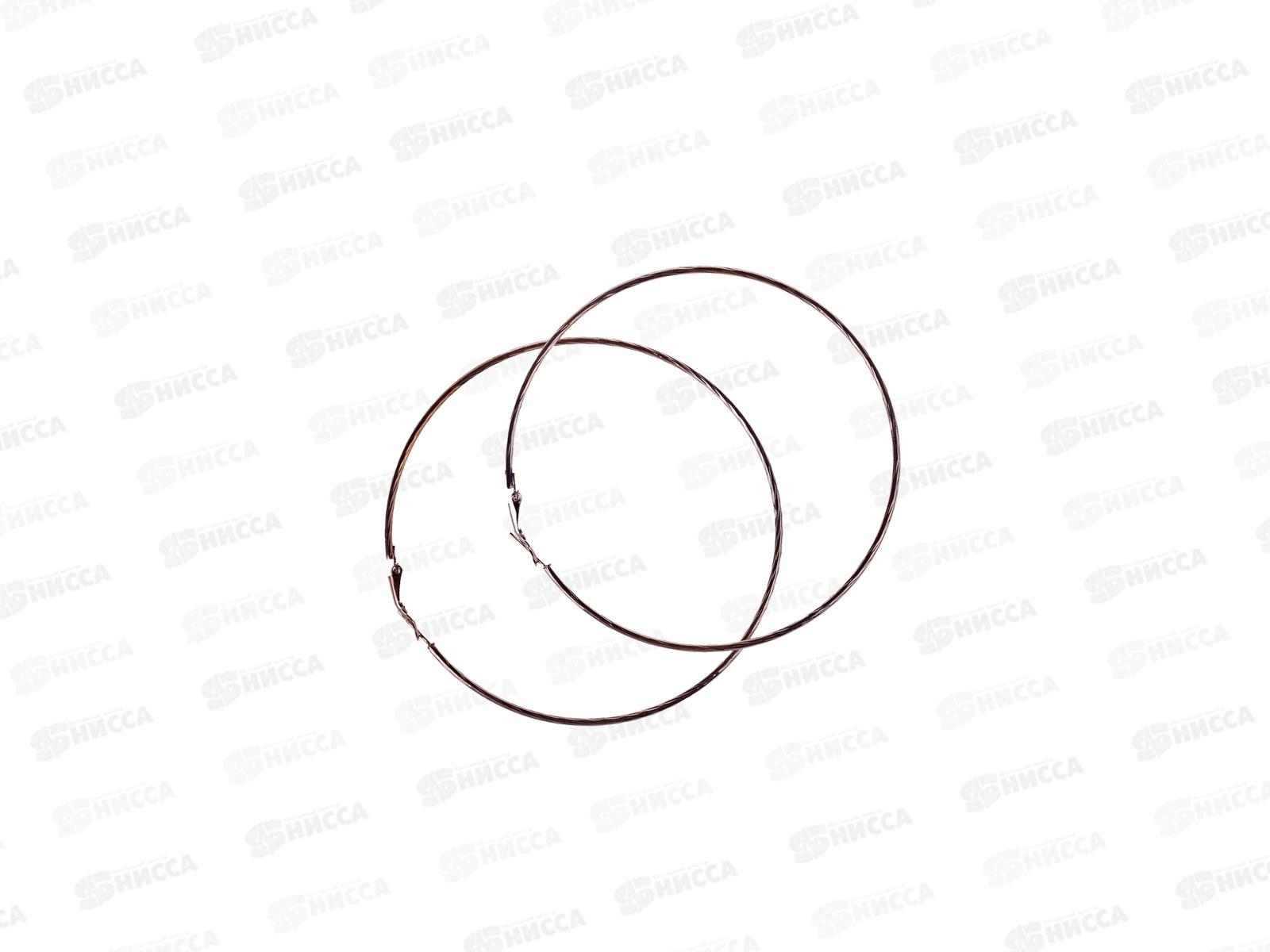 Серьги-кольца рифленые под золото "Анна" крупные