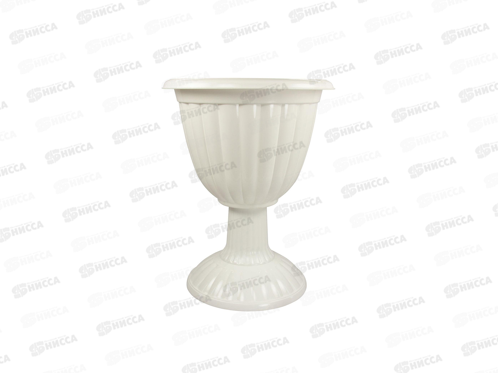 Вазон &quotЖасмин&quot 12,0л высокая ножка (белый ) *5 М1390