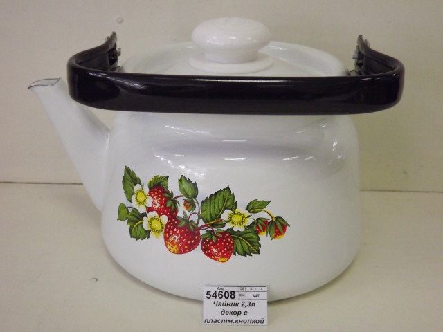 Чайник 2,3л декорированный с пластмассовой кнопкой С2714.3 *4
