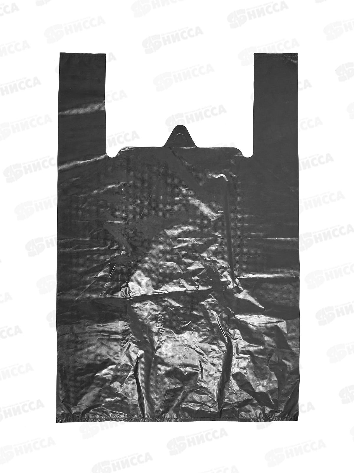 Пакет майка ПНД 42*64*40мкм Черный 50кг *50/500