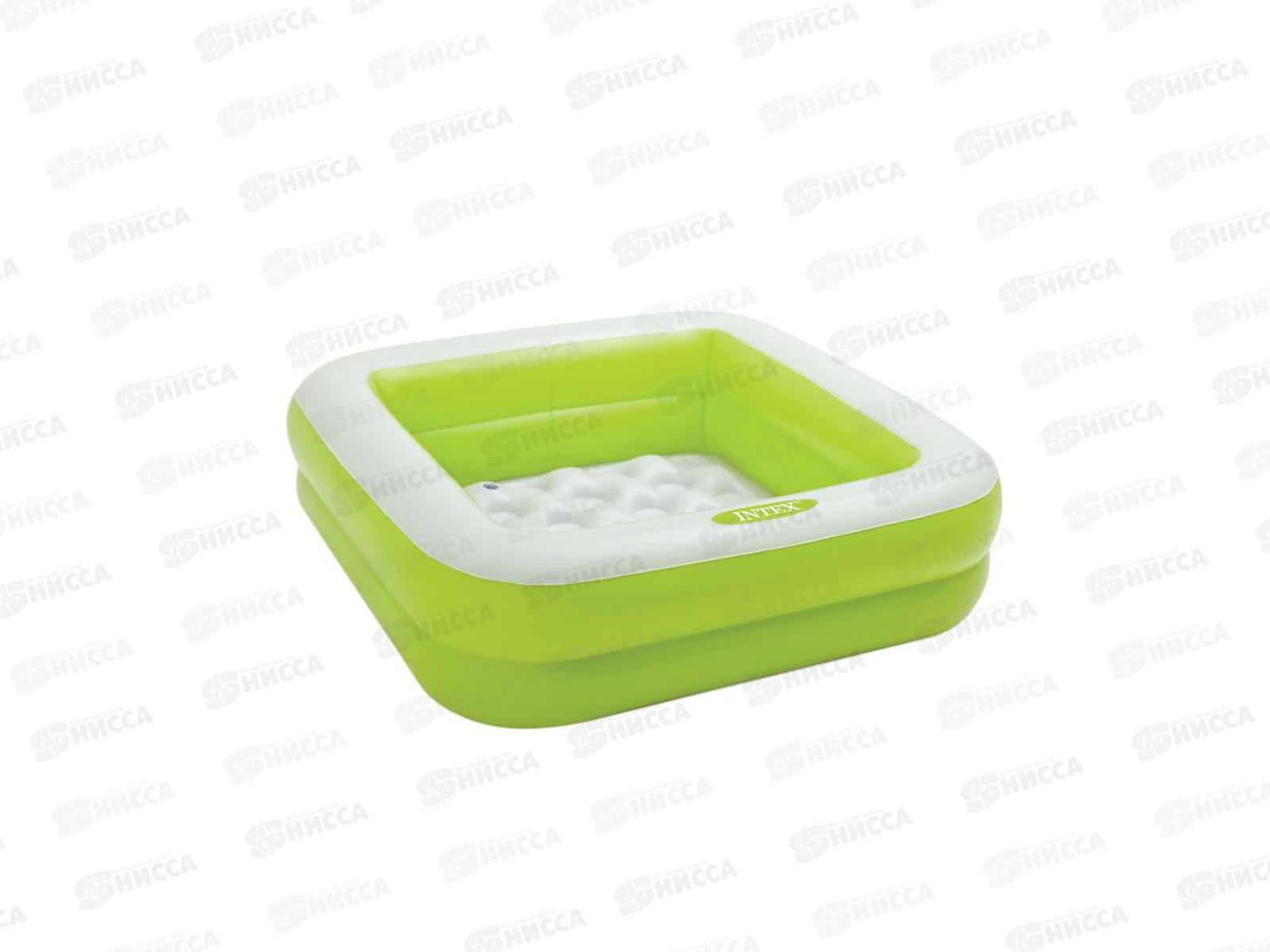Бассейн 57100 (85х85х23см) надувное дно 1-3лет  INTEX  *6