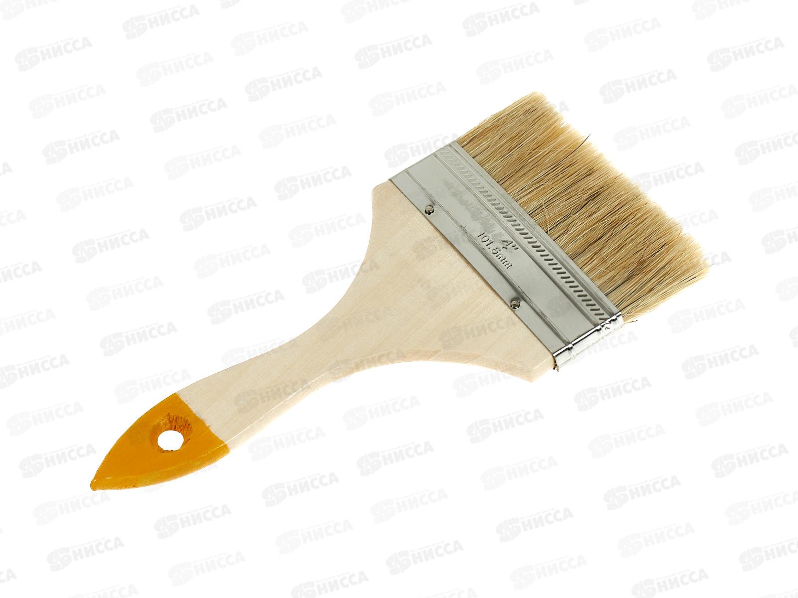 Кисть плоская  Хобби 4 Белый, (100мм) 0101940 *12/240