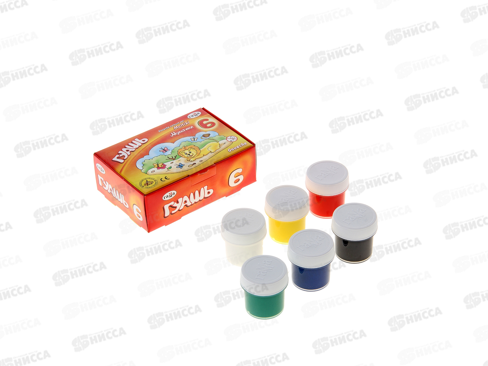 Гуашь художественная ГАММА Мультики  6цветов  20мл, 221030 *16