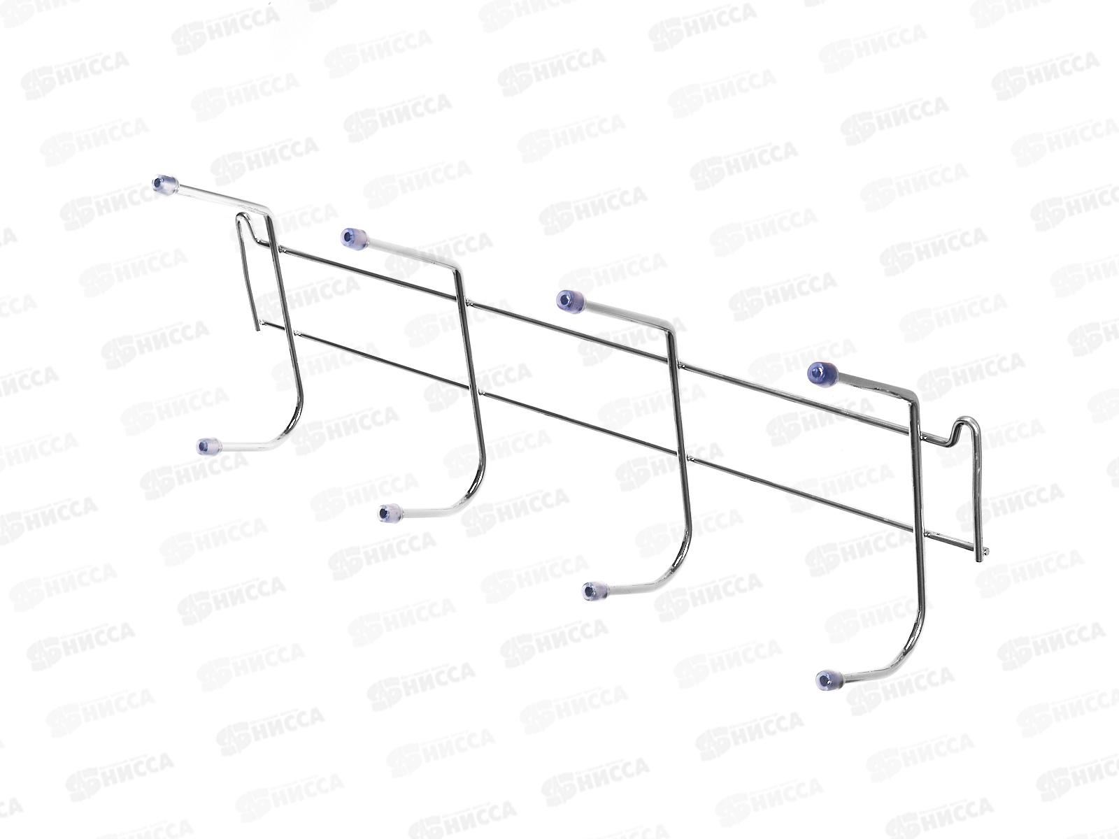 Вешалка для одежды 4 крючка хром АМ 04С *10   10791