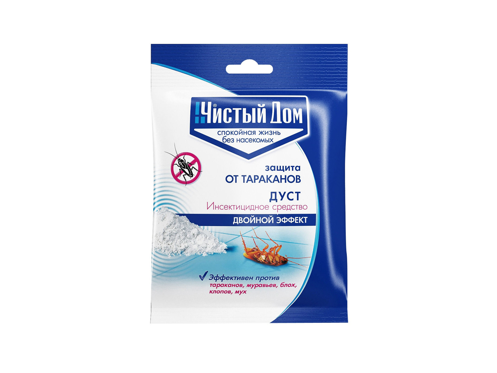 Чистый дом дуст от тараканов/блох/клопов 50г  *100