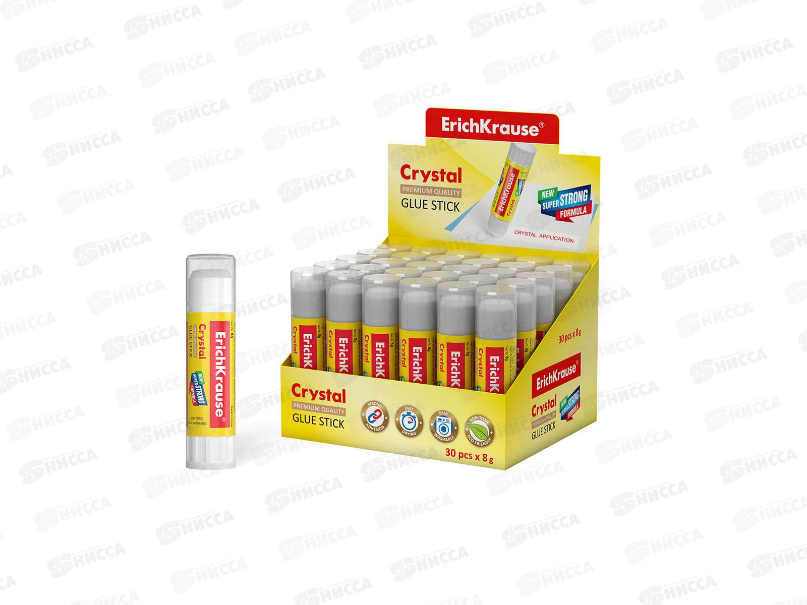 Клей карандаш ERICH KRAUSE  8г Crystal, 10999 *30/1080