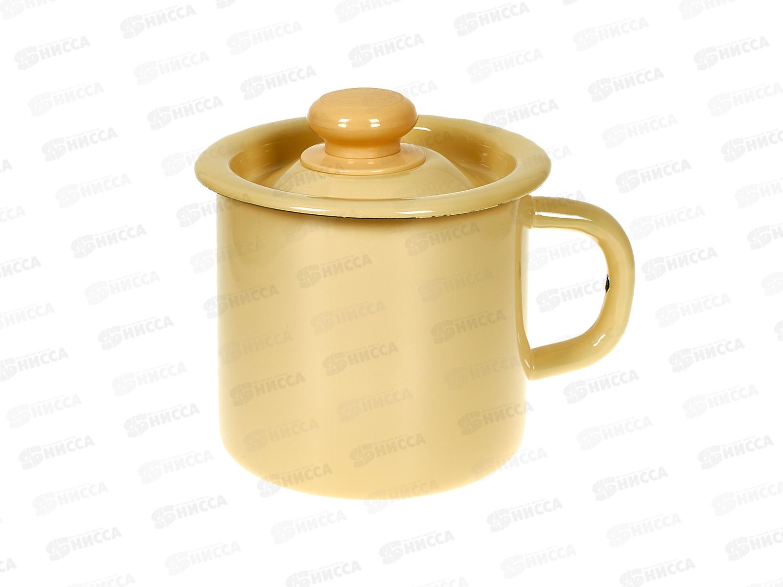 Кружка 1,0л с крышкой палевая С40207.3П *8