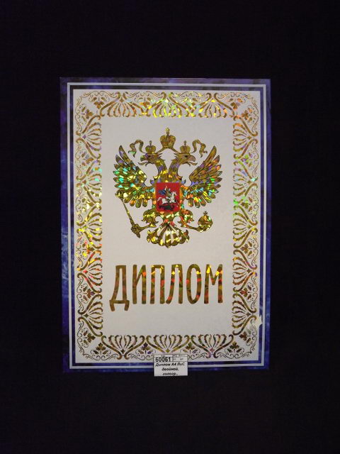 Диплом А4 ЛиС двойной, голограмма, ДФГ-035 *10