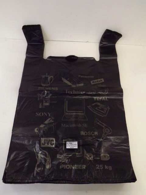 Пакет майка ПНД 40*64*22мкм Электрон 22мкм черный*50/1000