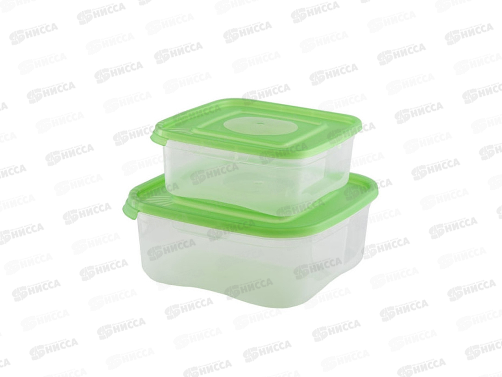 Набор контейнеров СВЧ квадрат Дуэт 2шт (0,7 1,4л) С68002  *24