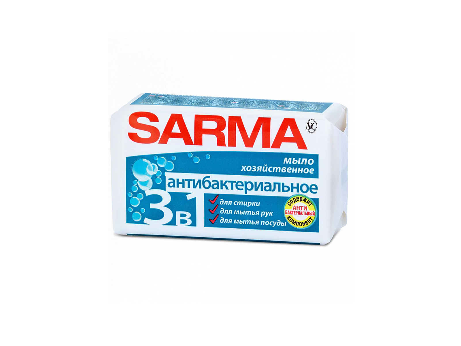 ХОЗЯЙСТВЕННОЕ мыло  Невская Косметика 140г САРМА антибактериальное *48/4