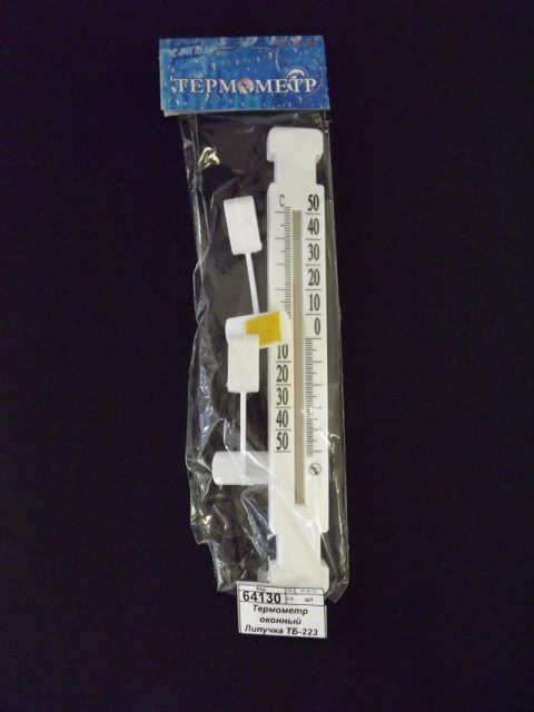 Термометр оконный Липучка ТБ-223 полиэтиленовый пакет  *100