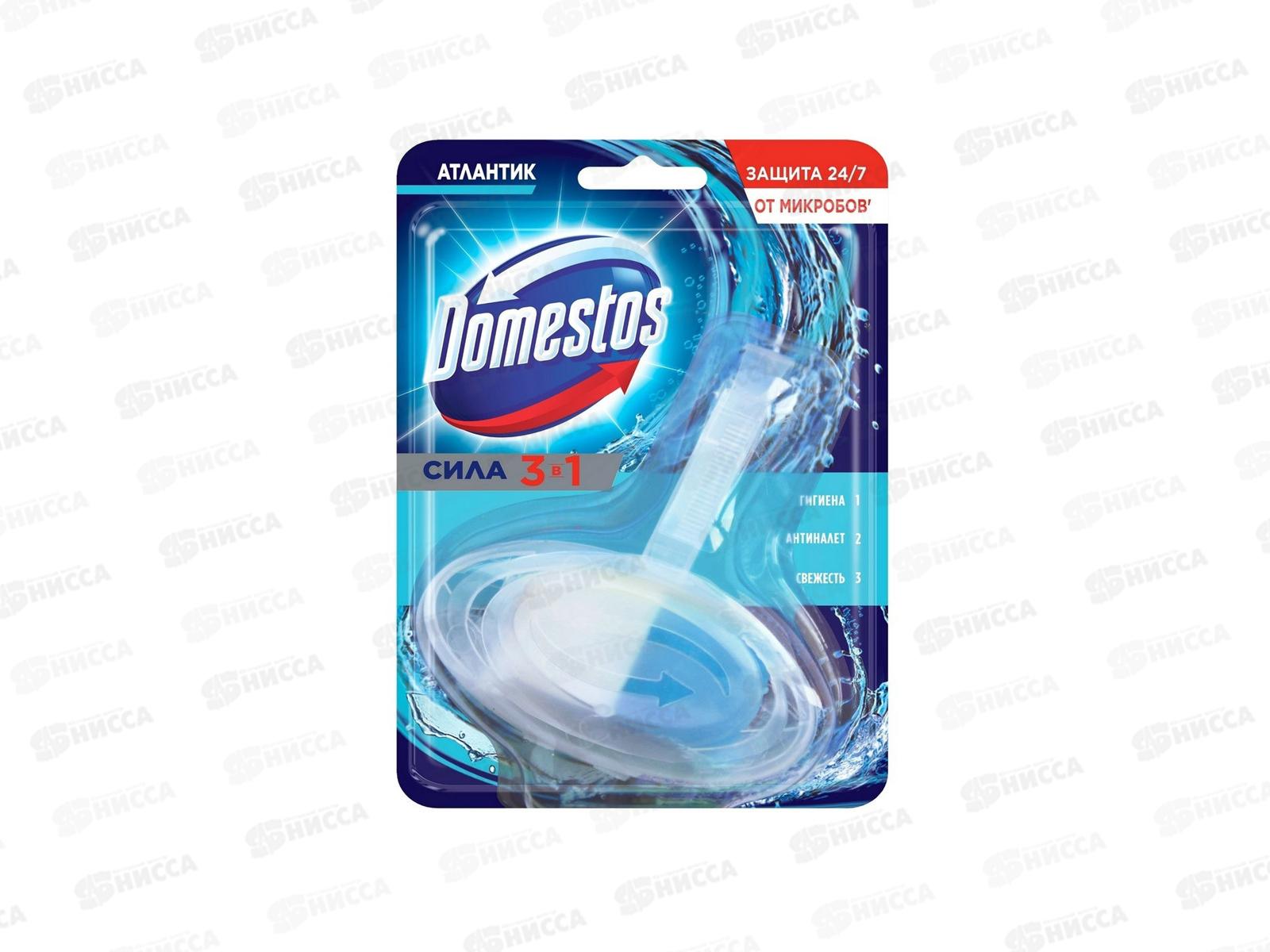 ДОМЕСТОС гигиенический блок для унитаза Атлантик 40г *8/24