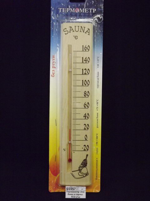 Термометр для бани и сауны большой, ТСС-2, полиэтиленовый пакет