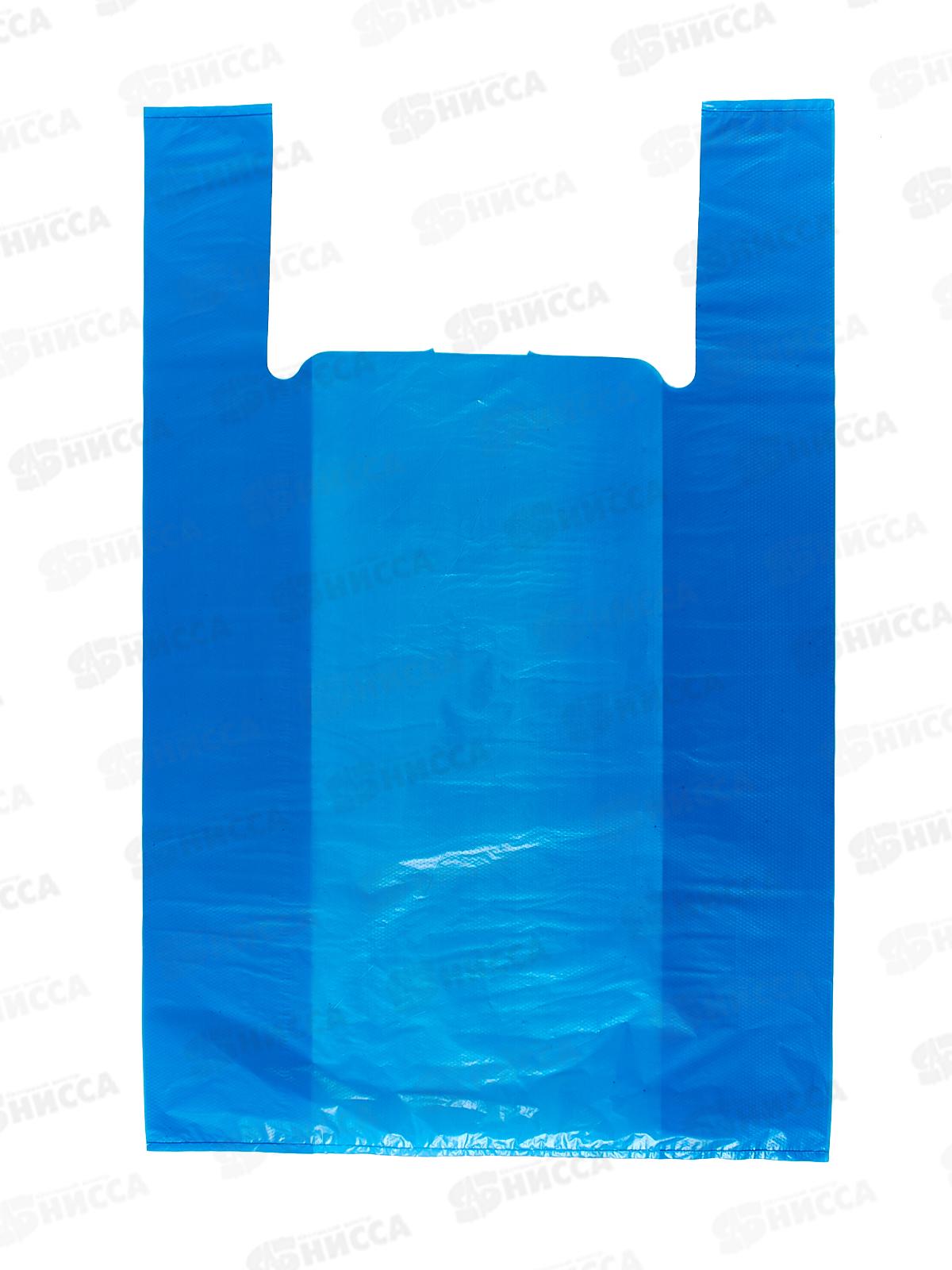 Пакет майка ПНД 42*64*40мкм синий 50кг *50/500