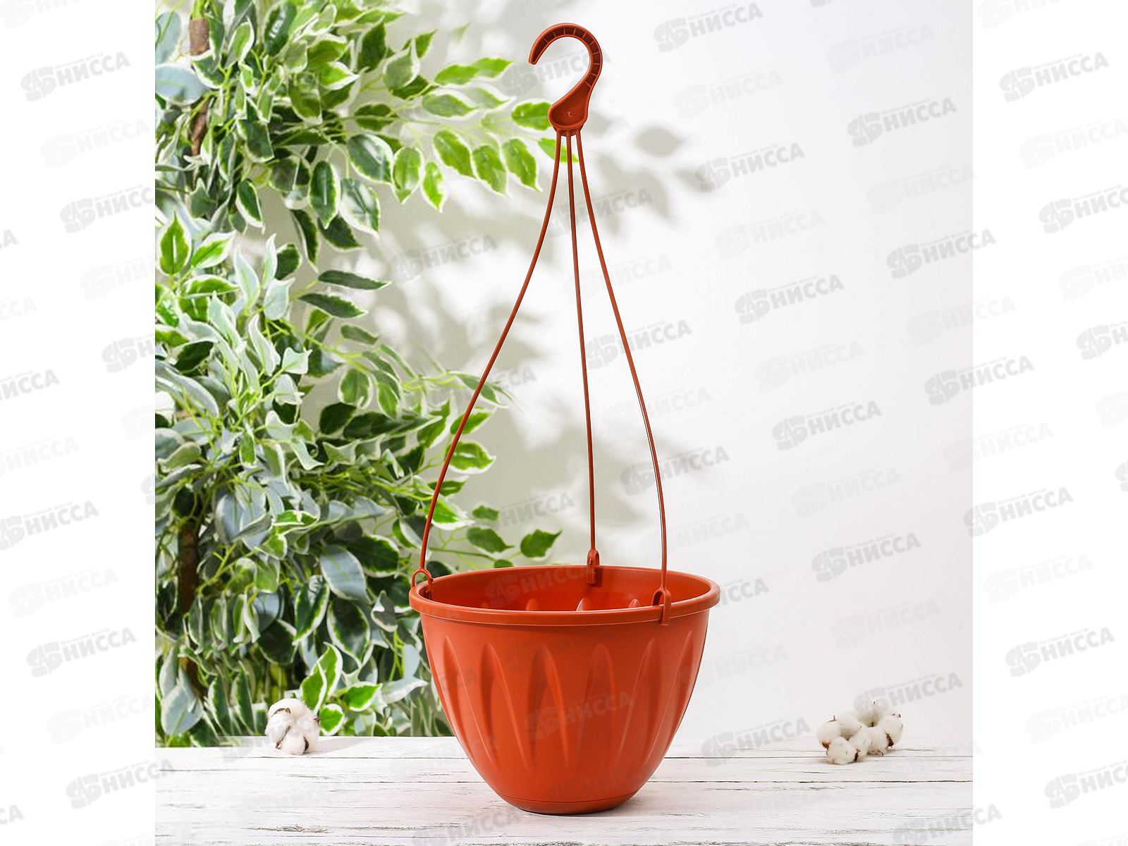 Кашпо АЛИЦИЯ подвесное D220мм с поддоном  Терракотовый  *25 М3115