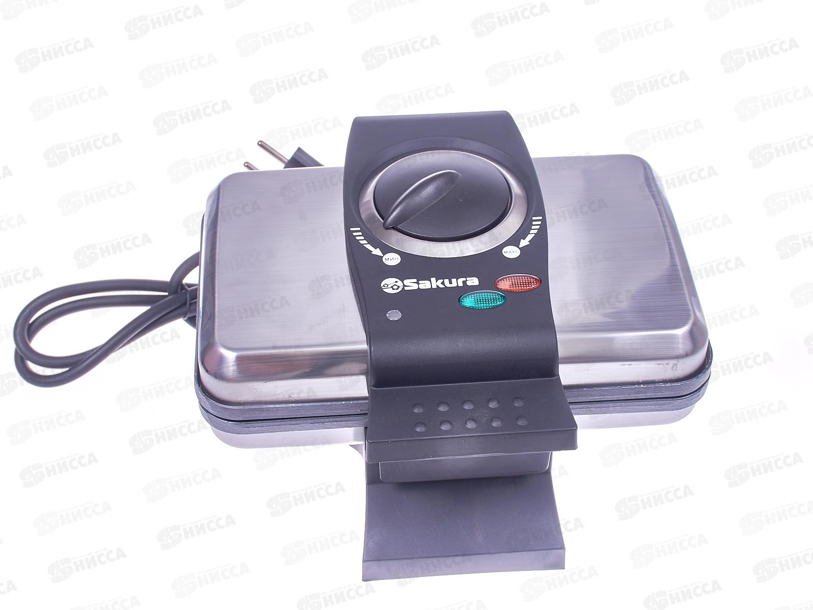 Вафельница SA-7405 1000Вт нержавеющая сталь, тонкая вафля