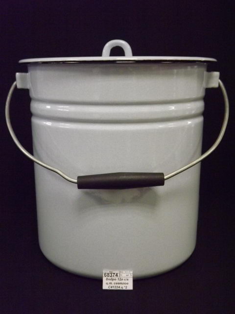 Ведро 12л с крышкой цельнотянутое светлое С41224.ц *2